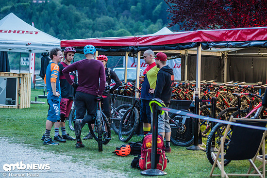 Ghost hatte ein eigenes Expo-Gelände am Lago die Ledro aufgebaut, um dort die neuen E-Bikes vorzustellen