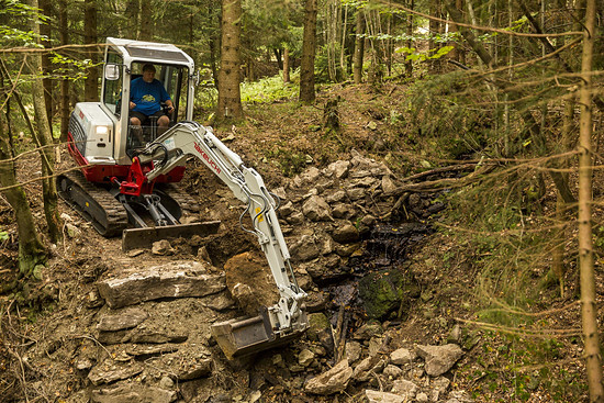 Insgesamt 75 Maschinentage hat der Bau des Uphill Flow Trails gebraucht