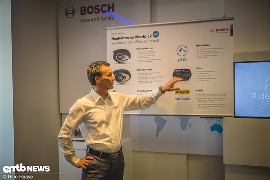 Claus Fleischer erklärt uns die Bosch E-MTB-Neuheiten für 2018