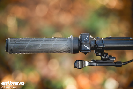 Mittels kompakter Remote-Einheiten (links und rechts am Lenker) kann das Motorsystem gesteuert werden.