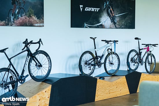 Überall Fahrräder mit Geschichte – hin und wieder mischt sich auch ein Mitarbeiterrad unter die Menge an Fahrrädern im Hauptquartier.