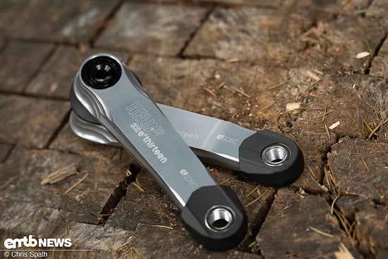 Kurze Kurbeln gibt es inzwischen von einigen Herstellern – sehr früh an Bord war e*thirteen, die zwischenzeitlich auch ein ganzes Portfolio an Kurbeln im Angebot haben.