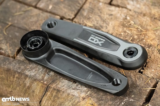 Augenscheinlich entspringt bei SRAM die kompakte 150-mm-Kurbel der gleichen Schmiedeform wie die längeren Kurbelarme.