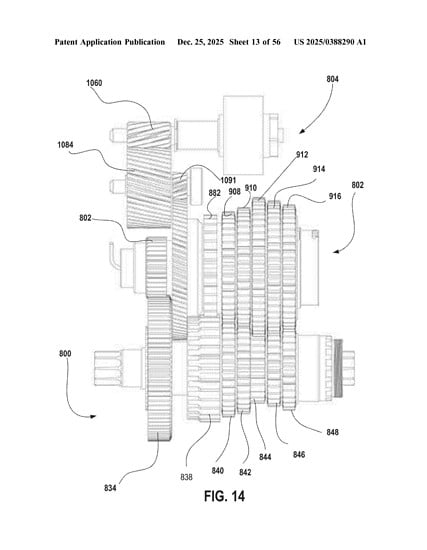 Das Getriebe selbst kommt mit 6 Getriebepaarungen und der Antriebspaarung.