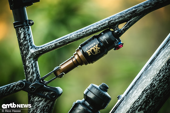 Am Heck sorgt ein Fox Float Genie-Dämpfer für Traktion und Komfort.