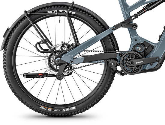 Moustache setzt am Clutch auf das Robuste Antriebssystem von Pinion: Die MGU-Einheit kombiniert Motor, Getriebe und den wartungsarmen Riemen-Antrieb.