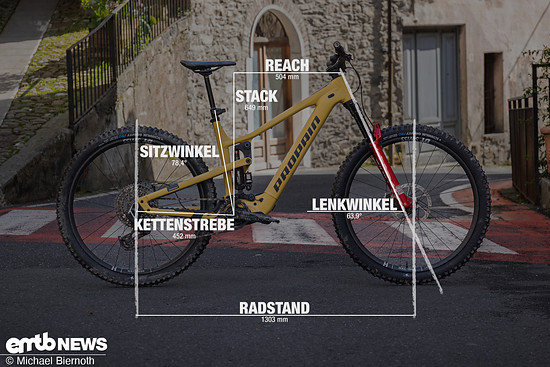 Propain Ekano mit Geometrieangaben in Rahmengröße XL
