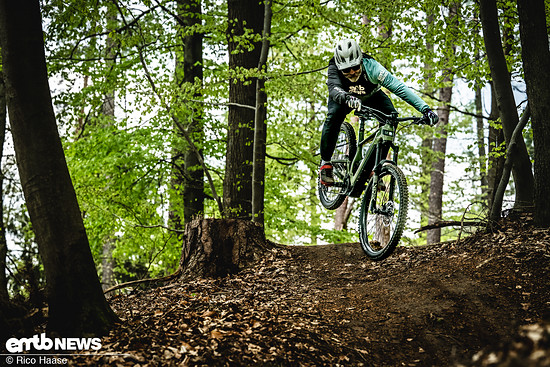 Action auf moderaten Trails ist mit diesem Bike gar kein Problem.