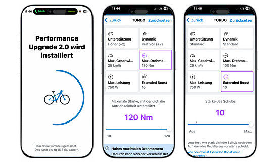 Mit dem installierten Power-Upgrade 2.0 hat der Bosch CX bis zu 120 Nm Drehmoment.