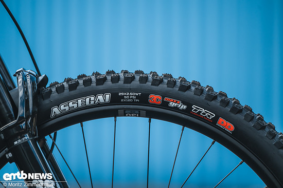 Auch DoubleDown Vorder- und DH-Hinterreifen zeigen: Dieses Bike ist gemacht für grobes Gelände!