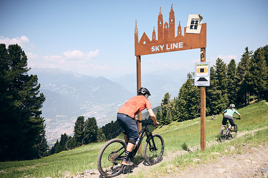 Im Bikepark Plose gibt viele Kilometer ...
