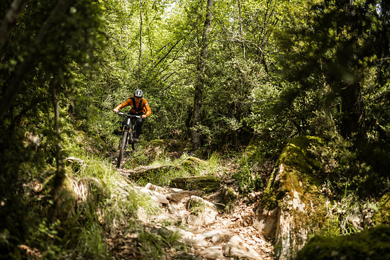 Mit dem niedrigen Drehpunkt und der effizienten Fahrwerksabstimmung fühlt sich das E-MTB deutlich mehr nach Sportfahrwerk, als nach sattem Geländewagen an.