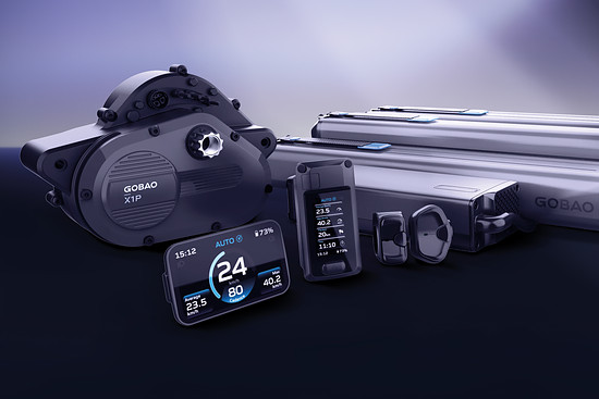 Gobao kombiniert beim X1 und X1P einen E-Motor mit einem Getriebe in einem Gehäuse.